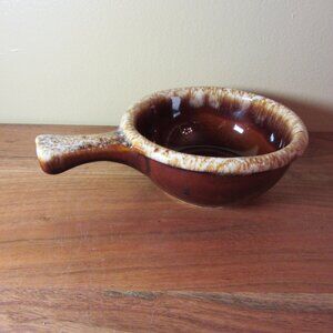 hull vintage brown french onion soup bowl ceramic (W3801)